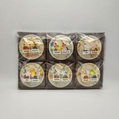 タイ製・ホルダー入りミニキャンドル12個セット・小皿付◆ジャスミン、オレンジ等