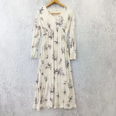 gelato pique ジェラートピケ カップ付き Vネック ワンピース ルームウェア 花柄 オフホワイト Fサイズ ◎、〇□☆