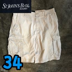 T6068 ST.JOHN'S BAY カーゴパンツ　ショーツ　古着