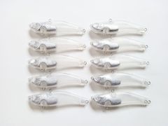 未塗装 レンジバイブ風 バイブレーション 70ES 15g 10個セット ただ巻き ヒラメ マゴチ 無塗装 シーバス ソルト ジグ ブランク ヒラスズキ 青物 ブリ サワラ サゴシ ヒラマサ カンパチ 真鯛 タイ マダイ クロダイ チヌ チニング プラグ