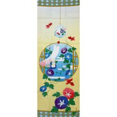 新品未使用品 手ぬぐい【夏夢もよう】濱文様 初夏ディスプレイ 朝顔 金魚 風鈴 壁飾り 夏タペストリー 夏ウォールデコ のれん 外国土産