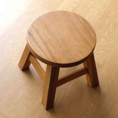 〆7/31 WHITE_WOOD_STOOL #1 無垢材 丸椅子 スツール - メルカリ