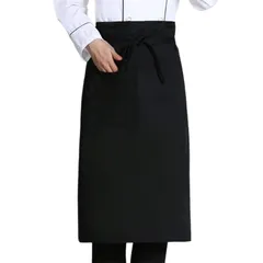 【ラスト1点】エプロン カフェエプロン ソムリエエプロン前掛け 飲食店 [YIBOOOM] 男女兼用 キッチン シェフ ソムリエ仕事用 お手入れ楽々 家庭用