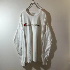 Champion ロゴ入り長袖Tシャツ L ホワイト