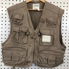 AUSABLE フィッシングベスト キャンプ アウトドア バングラディッシュ製 メンズ ベージュ