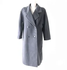 美品△イタリア製 HERNO ヘルノ ヴィンテージ 裏地総柄・シルク100％ ウール×カシミヤ ダブルブレスト ロングコート グレー 46 レディース　e09-st30322-111のサムネイル