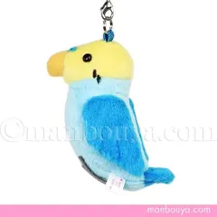 セキセイインコ ぬいぐるみ 小鳥 雑貨 携帯ストラップ A-SHOW TST ADVANCE ブルー 7cm バッグチャーム