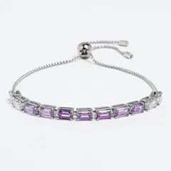 スワロフスキー SWAROVSKI ブレスレット Matrix Tennis マトリックス クリア パープル シルバー 5707199 ジュエリー アクセサリー