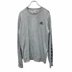 adidas ロゴ スウェット トレーナー Mサイズ アディダス グレー 古着卸 アメリカ仕入 t2406-3954