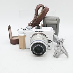 【難有品】OLYMPUS ミラーレス一眼 E-PL1s レンズキット ホワイト E-PL1s LKIT WHT