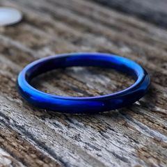 titanium ring “maru” bule 3号　チタン リング 指輪