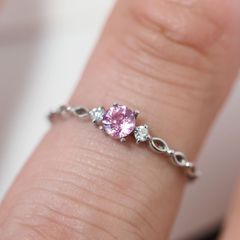 ベーネベーネ 非加熱ピンクサファイア0.52ct K10WG リング - メルカリ