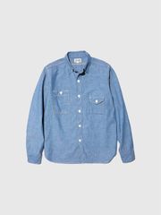 THE FLAT HEAD ザ フラットヘッド インディゴドビー ワークシャツL