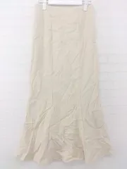 ◇ vis-`a-vis エレガント シンプル 無地 バックスリット ロング マーメイド スカート サイズS ベージュ系 レディース E  【1306210001004】