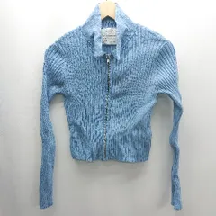 ◇ ⊇ MOUSSY マウジー 長袖 ニットカーディガン サイズF ブルー系 レディース E  【1501230003537】