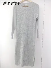◇ ROPE PICNIC ロペピクニック 長袖 ロング ニット ワンピース サイズ38 ホワイトグリーン系 レディース 【中古】 【1106020004734】