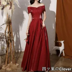 【美品・未使用新品】煌びやかな生地が美しい リボンのオフショル イブニングドレス