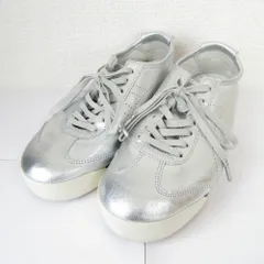 美品 Onitsuka Tiger オニツカタイガー MEXICO 66 SD PF メキシコ66 ローカット スニーカー 1183A968 23.5cm シルバー レディース 古着 中古 USED