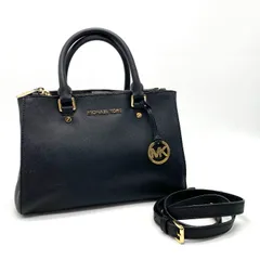 【中古】美品 MICHAEL KORS マイケル コース ロゴ 2way レザー ハンド ショルダー バッグ eY0671A