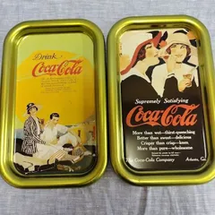 USACoca-Cola レトロ木製トレイ