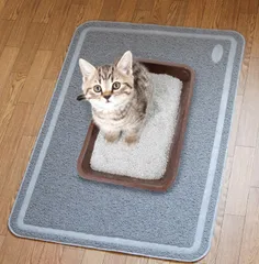【89cm×59cm】猫砂ガードマット 猫砂マット 猫砂取りマット 大サイズ 飛び散り防止マット 防水 防カビ 臭さ防止