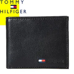 トミーヒルフィガー TOMMY HILFIGER 財布 二つ折り財布 小銭入れあり メンズ レザー 本革 ブランド プレゼント 黒 ブラック BILLFOLD LEATHER WALLET 31TL25X020