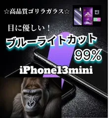 《２枚セット》【新品】iPhone13mini専用  完全シャットアウト！目にやさしいブルーライト99%カットガラスフィルム　送料込み