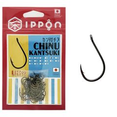 新品 IPPON (一本) カン付チヌ ブラックコート 1号/48本入8号/32本入 日本製 釣り針 フック