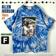 NBA 76ers/ALLEN IVERSON★GRAVYSOURCE/グレイビーソース★タイダイ染めTシャツ★オーバーサイズ/フリーサイズ　　#2504A080