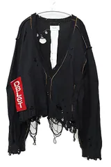 doublet ダメージ加工 カーディガン サイズM doublet(ダブレット) 24AW「ZOMBIE SILHOUETTE KNIT CARDIGAN