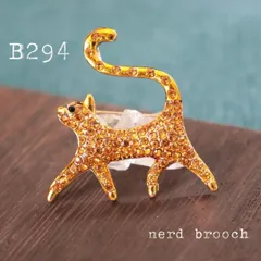 2wayタイプシンプルねこのブローチ　猫　動物　アニマルかわいいキラキラ大人新品