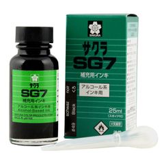 （まとめ買い）サクラクレパス マーカーSG7補充用インキ スポイド付き 25ml 黒 HGK#49 【10個セット】