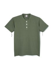 ヘルスニット Healthknit 906S ヘンリーネック 半袖Tシャツ メンズ オリーブ M L XL