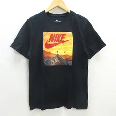 D■ナイキ/THE NIKE TEE プリント 半袖Tシャツ■黒【L】MENS/87【中古】■