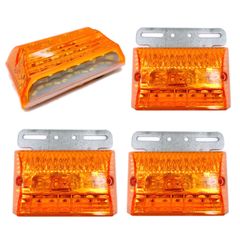 LED サイド マーカー 24V 高輝度 COB トラック デコトラ ダウン ライト ランプ 路肩灯 防水 テール アンダー ドレスアップ カスタム オレンジ 4個