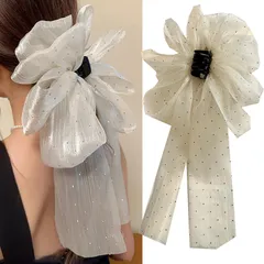 【数量限定】バンスクリップ 大きめ 可愛い ヘアクリップ 大人っぽい リボン ヘアアクセサリー セット ヘアクリップ 大きめ 髪留め フリル 髪飾り ヘアアクセサリー クリップ バナナクリップ 韓国風 オフィス HAPVITAL 贈り物 レディース用 人気 お