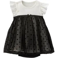 コンビミニ公式 Combi mini ラップワンピース（シアードット）オフホワイト 436651