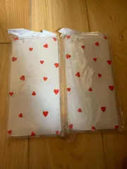 2個セットiPhone7/8plus レッドハートドット柄クリアケース