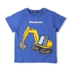 [ムージョンジョン] 子供服 乗り物プリント半袖Tシャツ (ブルー・120cm) M34849 [ブルー] [120]