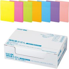（まとめ買い）コクヨ 付箋 強粘着ふせん K2 75×50 20冊 ノートタイプタテ(ネオン7色ミックス) K2メ-KN7550X20 【×3セット】