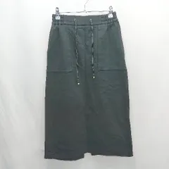 ◇ Θ any FAM エニィファム ウエストゴム 膝下 台形 スカート サイズ2 ブラック レディース E  【1502030030457】