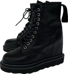 LIMI feu ×ミハラヤスヒロ  C01FW202 ブラック レザー レースアップブーツ