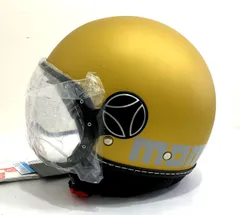 MOMOデザイン ヘルメット ファイター ブラックメタリック/ゴールドロゴ M