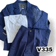 [SIAFEI] フォーマルスーツ 子供 男の子 入園式 入学式 卒業式 発表会 七五三 結婚式 5点セット キッズ ボーイズ 無地 長袖 ネイビー 130　管理V335