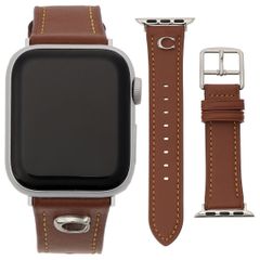 [アウトレット] コーチ アップルウォッチ用 ストラップ 替えベルト COACH レディース 【38mm/40mm/41mm ケース対応 ※ベルトのみ】 Cロゴ カーフスキンレザー ストラップ サドルブラウン 交換バンド 付け替えベルト 14700075