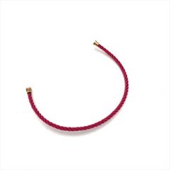 超美品 Fred フレッド フォース10 MM ミディアム ケーブル ブレスレット アクセサリー パープル k5929