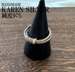新着 シルバーリング カレンシルバー ハンドメイド エスニック 純銀 #153