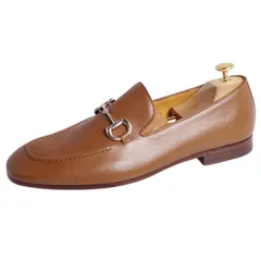 未使用 グッチ GUCCI ローファー モカシン ホースビット レザー 革靴 メ