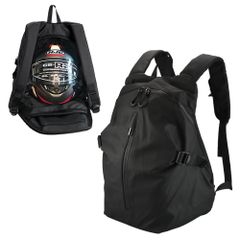 ヘルメット収納バッグ 大容量 55L リュック Wファスナー 撥水 耐摩耗 ポケット付 多機能 防災避難 ツーリング キャンプ