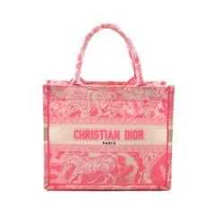 CHRISTIAN DIOR トートバッグ ピンク Christian Dior クリスチャンディオール ブックトートラージ